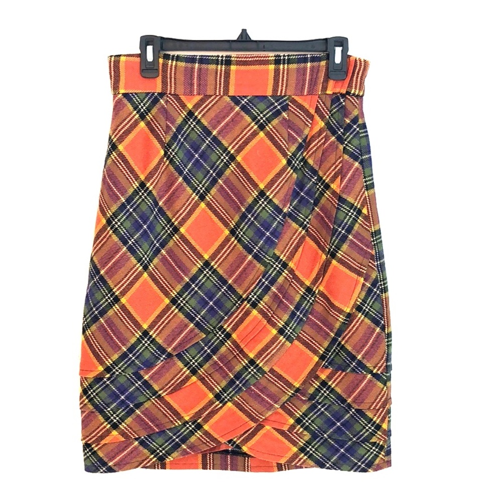 Anthropologie Wool Plaid Skirt